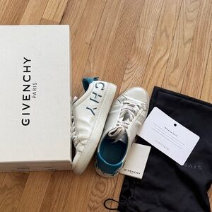 Givenchy Urban Street L Sneakers – White & Blue, Size 39½
